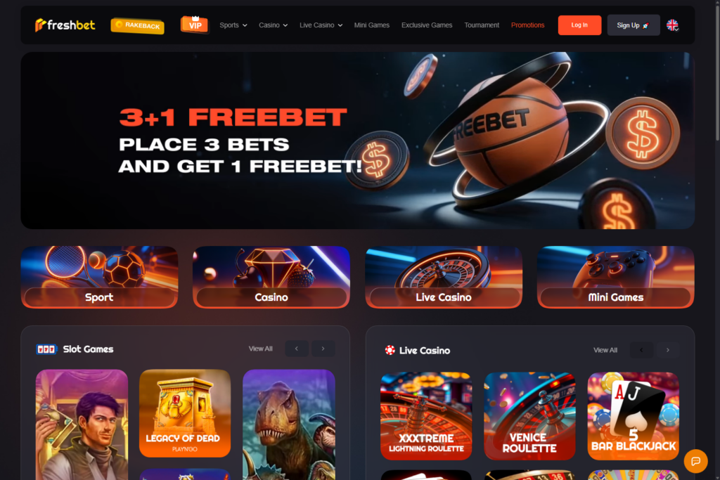 Play the best non-gamstop Freshbet casino and win